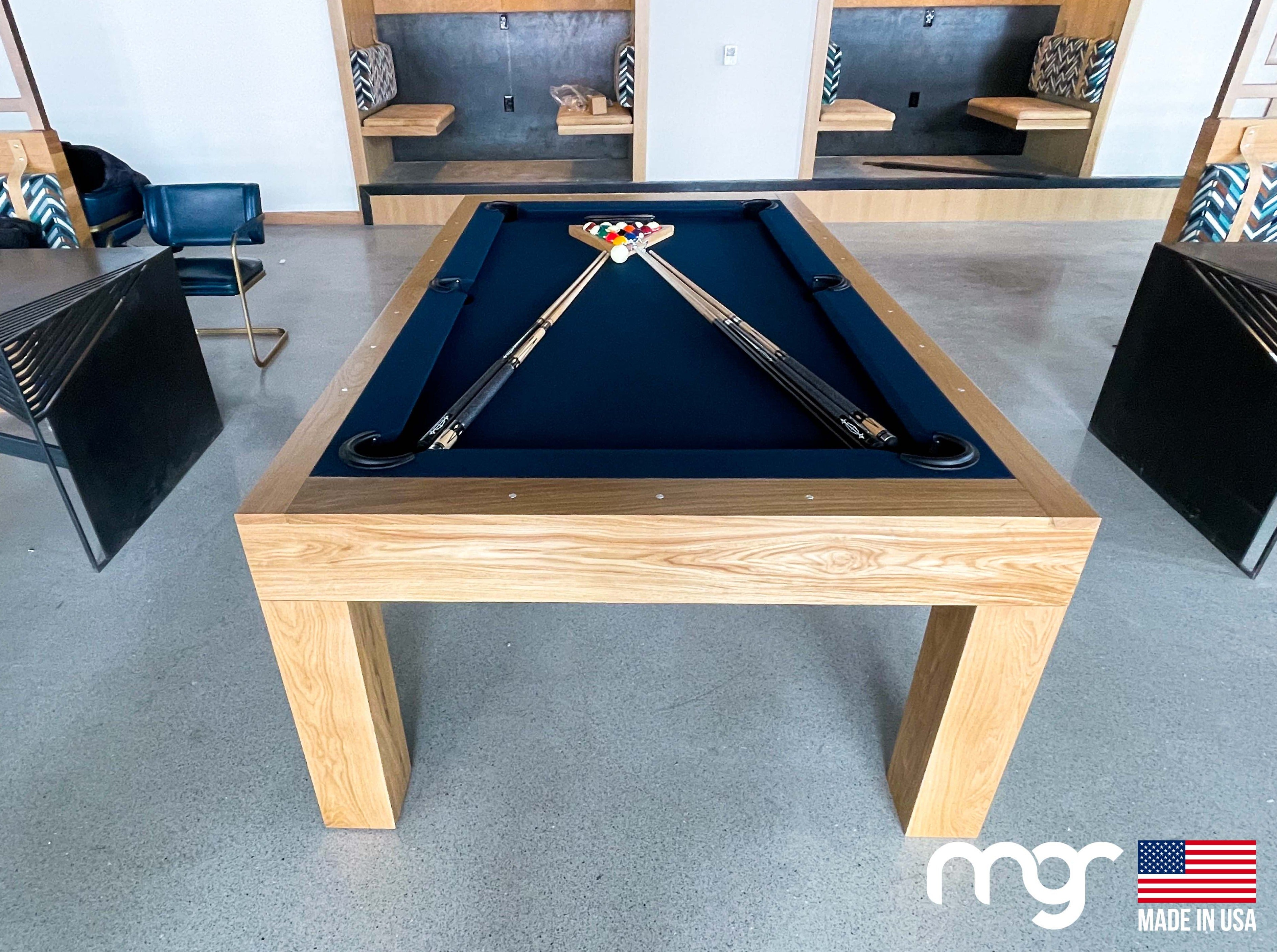 Pool Table- Brown With Green Felt - Burgess Events