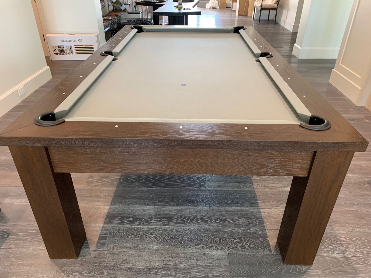 Retro Modern Pool Table Solid Oak