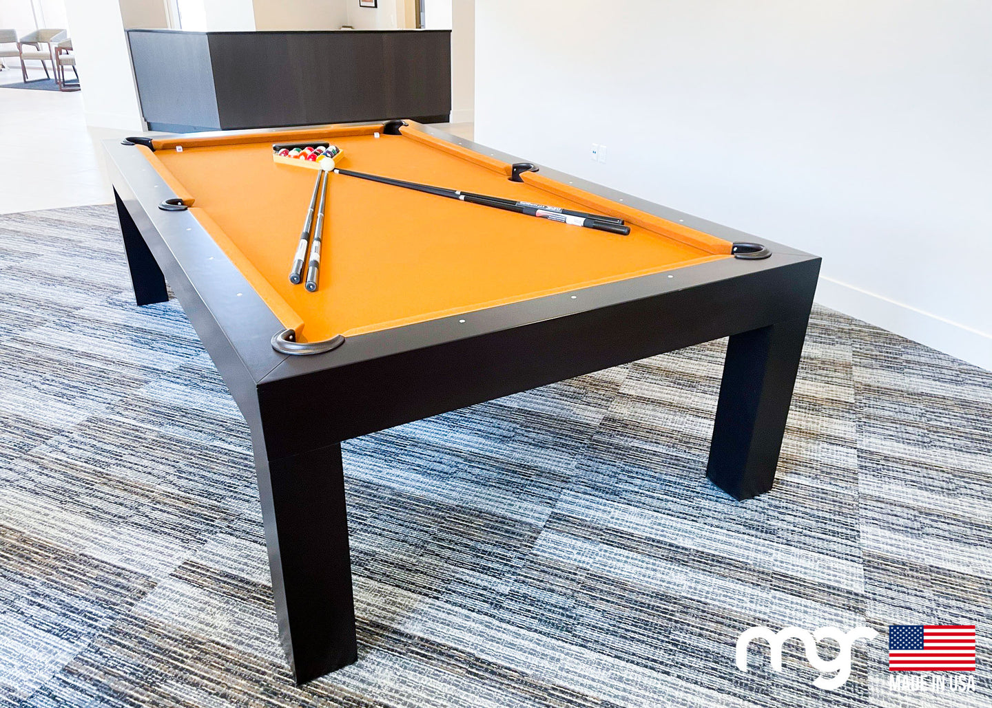 The Modern Pool Table (Oak Wood with Espresso Finish)